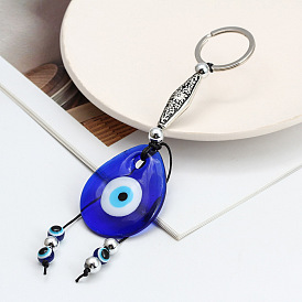 Turkish Blue Eyes Keychain Glazed Pendant Keychain