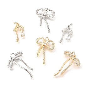 Латунные микро проложить кубического циркония подвески, бантом, с целью перехода в кольце, долговечный, без кадмия и без свинца, стойки покрытие