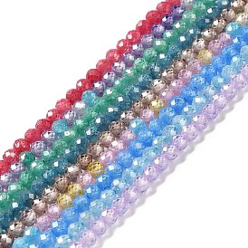 Cubic Zirconia Bead Strands, Faceted Rondelle