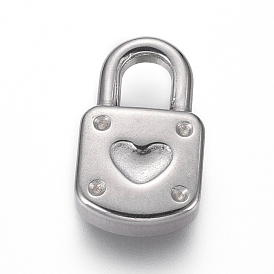 304 Stainless Steel Pendant Rhinestone Settings, Lock