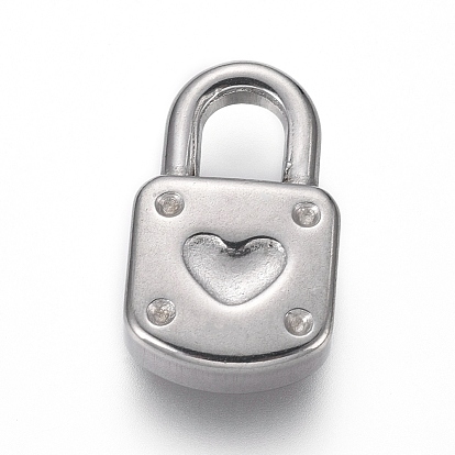 304 Stainless Steel Pendant Rhinestone Settings, Lock