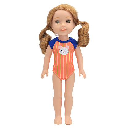 Fábrica de China Traje de baño de una pieza de muñeca de trapo, de ropa de muñeca, Apto para muñecas American Girl de 14.5 pulgadas. 310x235x140 mm a en línea -