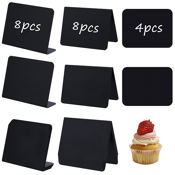 20шт 3 стили стираемая акриловая настольная рамка для карточек, прямоугольные