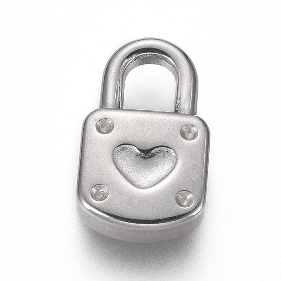 304 Stainless Steel Pendant Rhinestone Settings, Lock