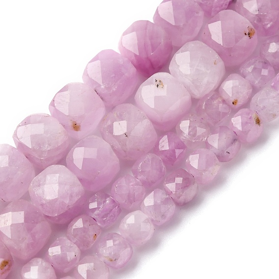 Природные кунцит бисер нитей, граненые, кубические