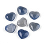 Натуральный синий авантюрин (окрашенный и нагретый) камень любви в форме сердца, карманный пальмовый камень для балансировки рейки