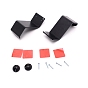 2Pcs Acrylic Headphone & Gamepad Holder Sets, with 4Pcs Square Double Sided Adhesive Tape, 5Pcs Screw and 2Pcs Cable Clips