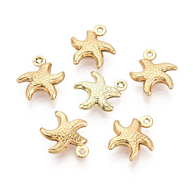 304 подвески-звезды из нержавеющей стали, ионное покрытие (ip)