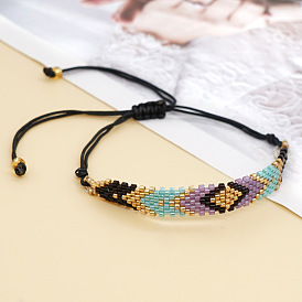 Bohemian Style Handmade Beaded Bracelet for Women with Rice and Seed Beads