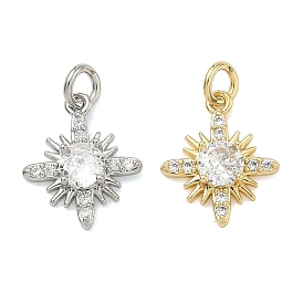 Латунные микропаве прозрачные подвески с фианитом, без кадмия и без свинца, стойки покрытие, долговечный, солнечные чары