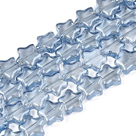 Perles en verre electroplate, perle plaquée lustre, étoiles