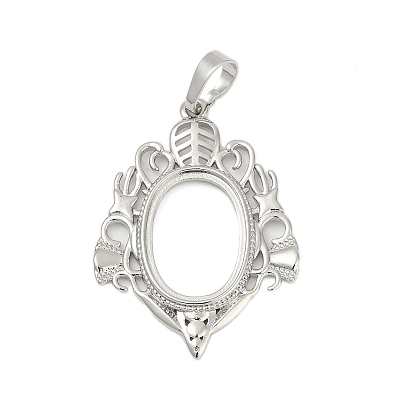 Сеттинги для кулона (кабошонов), латунь , черепаховый шарм