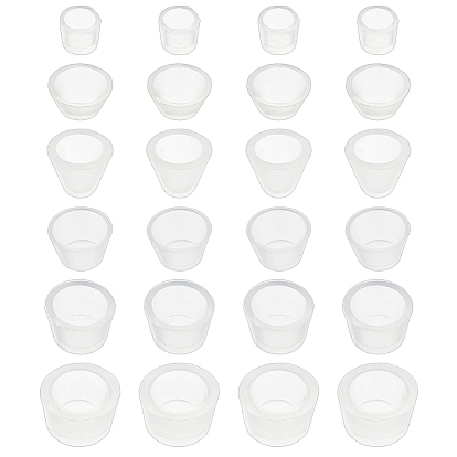 24шт. 6 стили силиконовые чехлы для ножек сумок, разнообразные