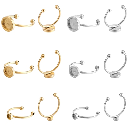 30шт 6 стиль 201 настройки кольца манжеты из нержавеющей стали, лазерная резка, плоско-круглые