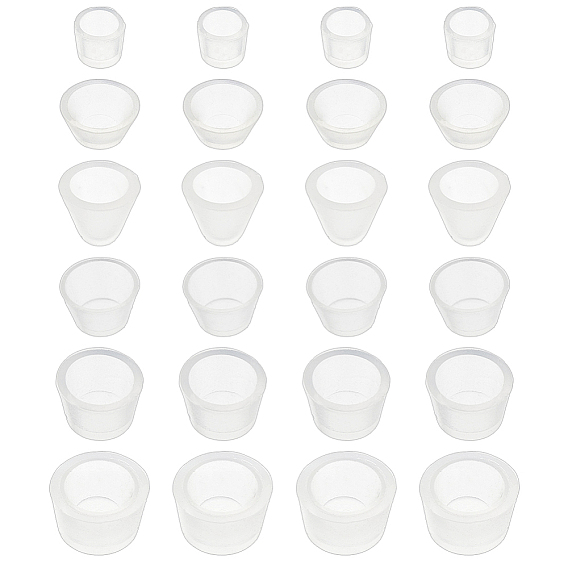 24шт. 6 стили силиконовые чехлы для ножек сумок, разнообразные