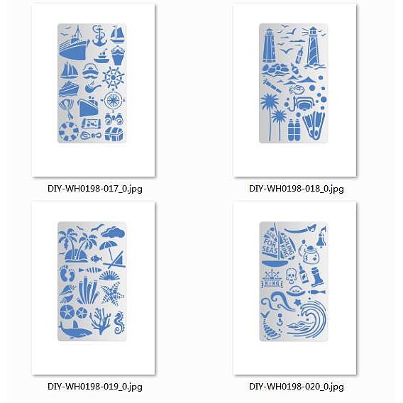Nautical Theme Steel Cutting Dies Stencils, for DIY Scrapbooking/Photo Album, Decorative Embossing DIY Paper Card
