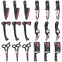 12шт 6 стилей непрозрачной смолы хэллоуин готические подвески ужасов, кровавый нож/топор/ножницы, для изготовления ювелирных серег