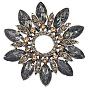 Броши со стразами из цветочного сплава для рюкзака, одежды