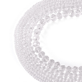 6 нити 6 стили стеклянные бусины нити, граненые, рондель