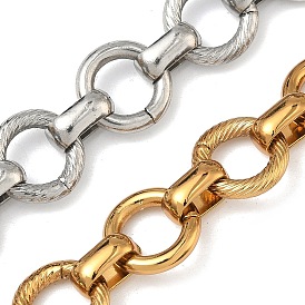 304 плоские круглозвенные цепи из нержавеющей стали, несварные, ионное покрытие (ip), с катушкой