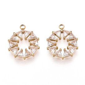 304 подвески из нержавеющей стали, со стразами, плоско-круглые