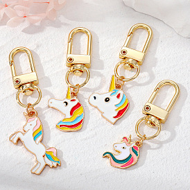 Cute Rainbow Unicorn Keychain Fashionable Sweet Bag Pendant