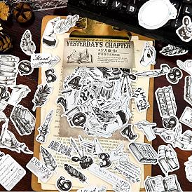 100 шт. винтажные бумажные самоклеящиеся декоративные наклейки, ретро наклейки, для дневника, альбом, ноутбук, поделки искусств и ремесел