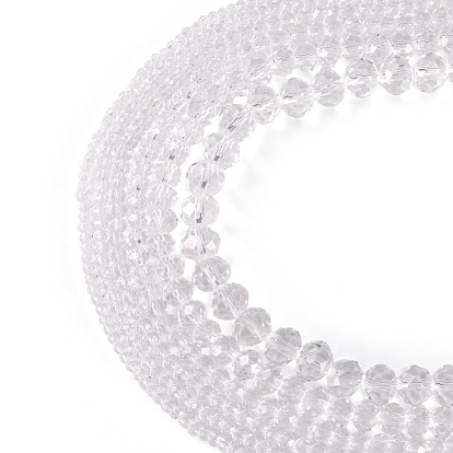 6 нити 6 стили стеклянные бусины нити, граненые, рондель