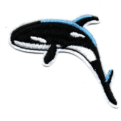 Computerized Embroidery Cloth Iron on/Sew on Patches, Costume Accessories, Appliques, Whale