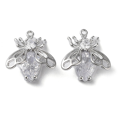 Brass Glass Charms, Bee