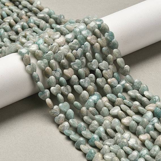 Природных амазонит бисер нитей, сердце