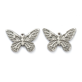 304 charmes en acier inoxydable, papillon