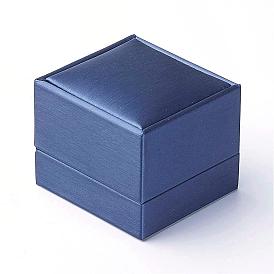 Cajas de anillo de cuero de la PU, Rectángulo