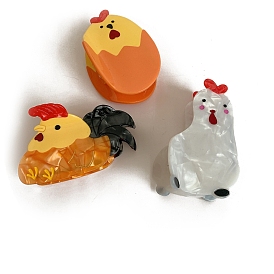 Заколки для волос с когтями из ацетата целлюлозы (смола), цыпленок, заколка для волос для женщин и девочек