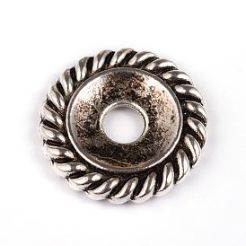 Плоско-круглые бусины из сплава тибетского стиля , без кадмия и без свинца, 18x3 мм, отверстие : 4.5 мм
