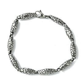 304 Stainless Steel Snake Skin Link Chain Bracelets for Women Men