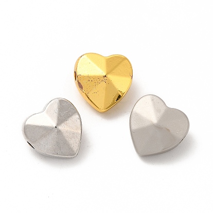 Alloy Beads, Long-Lasting Plated, Cadmium Free & Lead Free, Heart