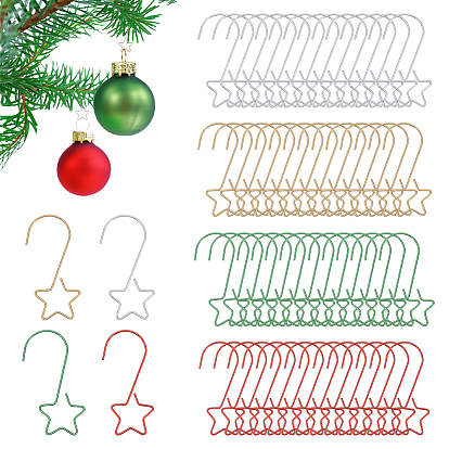 100шт. 4 цвета звездчатые крючки-вешалки из нержавеющей стали