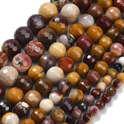 Природные mookaite бисер нитей, граненые, круглые