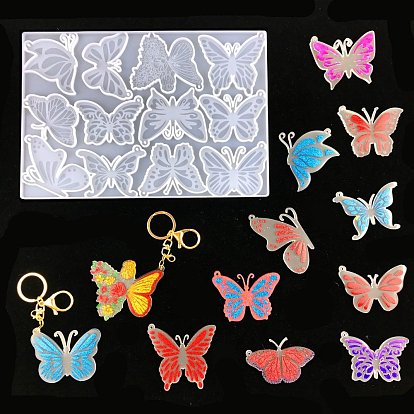 Silicone Pendant Molds, Resin Casting Molds, for UV Resin, Epoxy Resin Craft Making, Butterfly