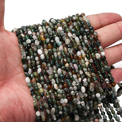 Природного индийского агата бисер нитей, самородки