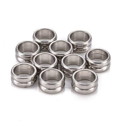 201 из нержавеющей стали европейские шарики, бусины с большим отверстием, бусины, колонка