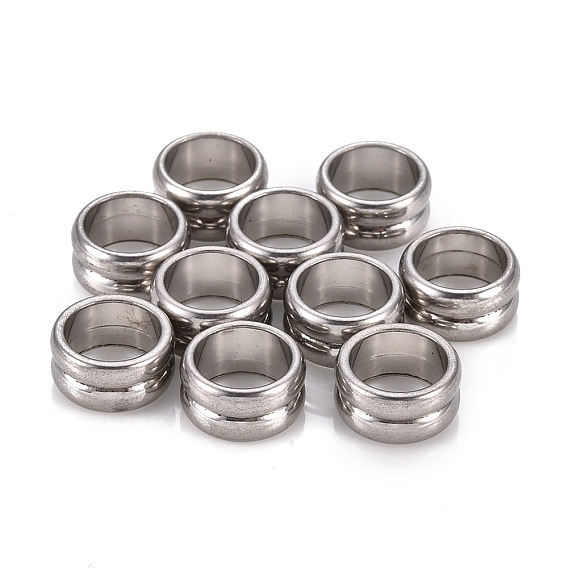 201 из нержавеющей стали европейские шарики, бусины с большим отверстием, бусины, колонка