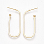 Brass Stud Earrings, Nickel Free