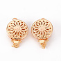 Brass Box Clasps, 1-Strand, 2-Hole, Nickel Free, Flat Round