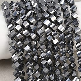 Терагерц каменные бусы пряди, граненые, твист