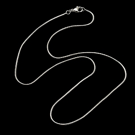 Brass Round Snake Chain Necklace for Men Women