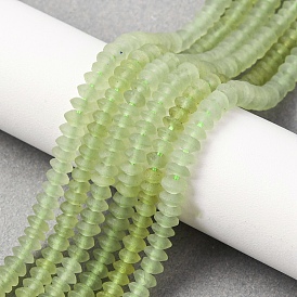 Природного зеленого нефрита нитей бисера, блюдце бусины