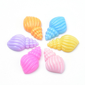 Resin Cabochons, Spiral Shell Shape