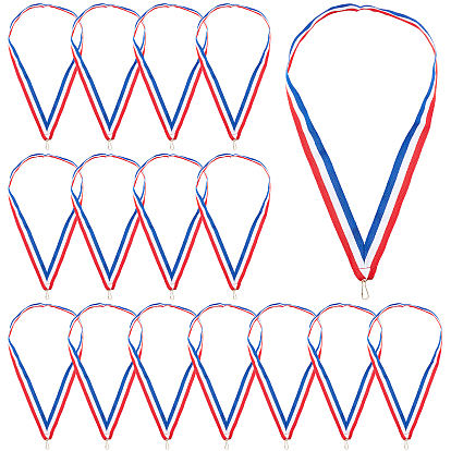 30Pcs Polyester Ribbon Strap with Zinc Alloy Clasp, Medal Strap
